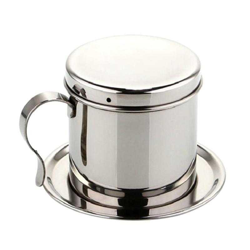 MOJOYCE Filter Saring Kopi Vietnamese Coffee Drip Pot Stainless - LC2 [Silver]