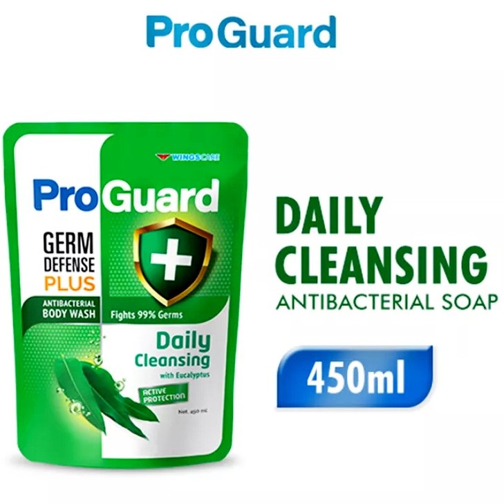 PROGUARD Body Wash Anti Bakteri Bacteri Daily Cleansing Pouch 450ml 450 ml Sabun Mandi
