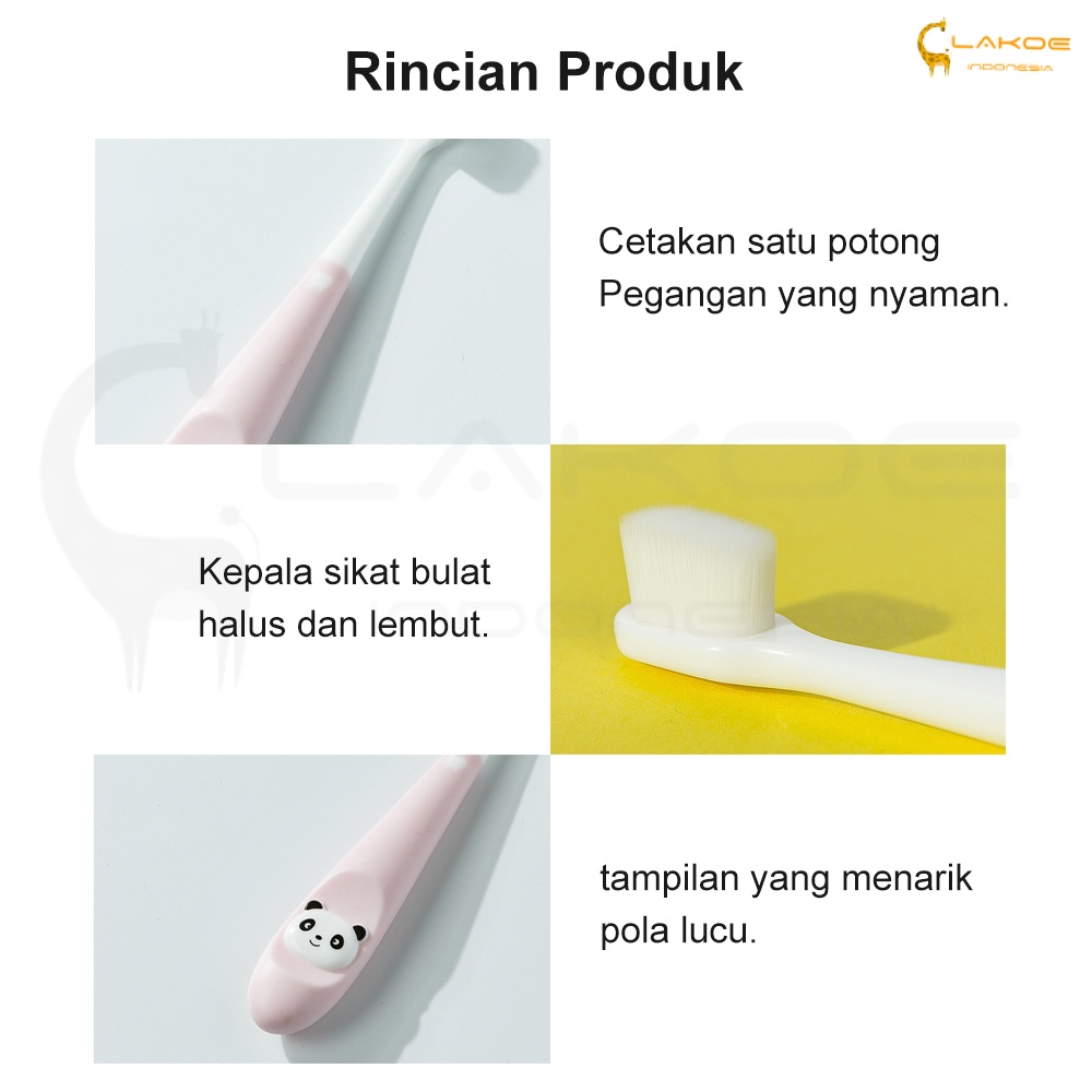 LAKOE Sikat gigi anak bayi kids training toothbrush untuk 2-12 Tahun