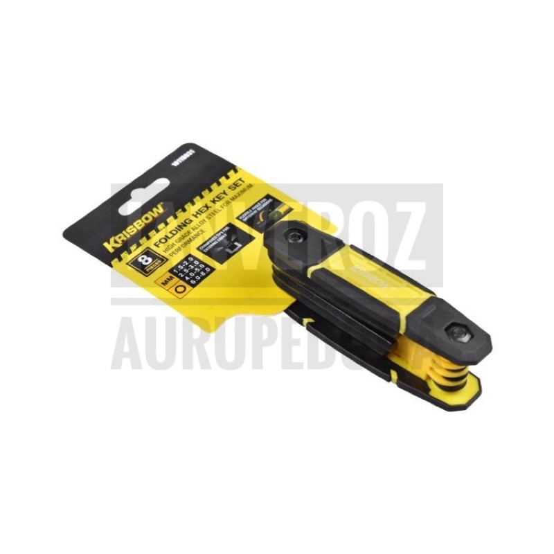 Krisbow Folding Hex Key Set - Set Kunci L