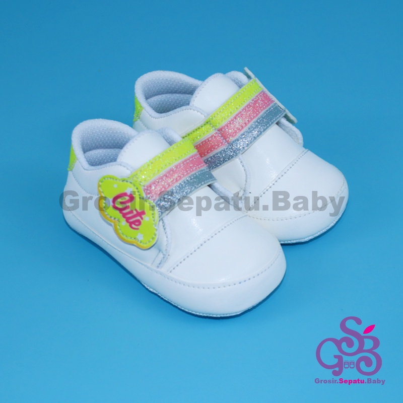 prewalker sepatu bayi perempuan umur 2 - 14 bulan model Cute Rainbow