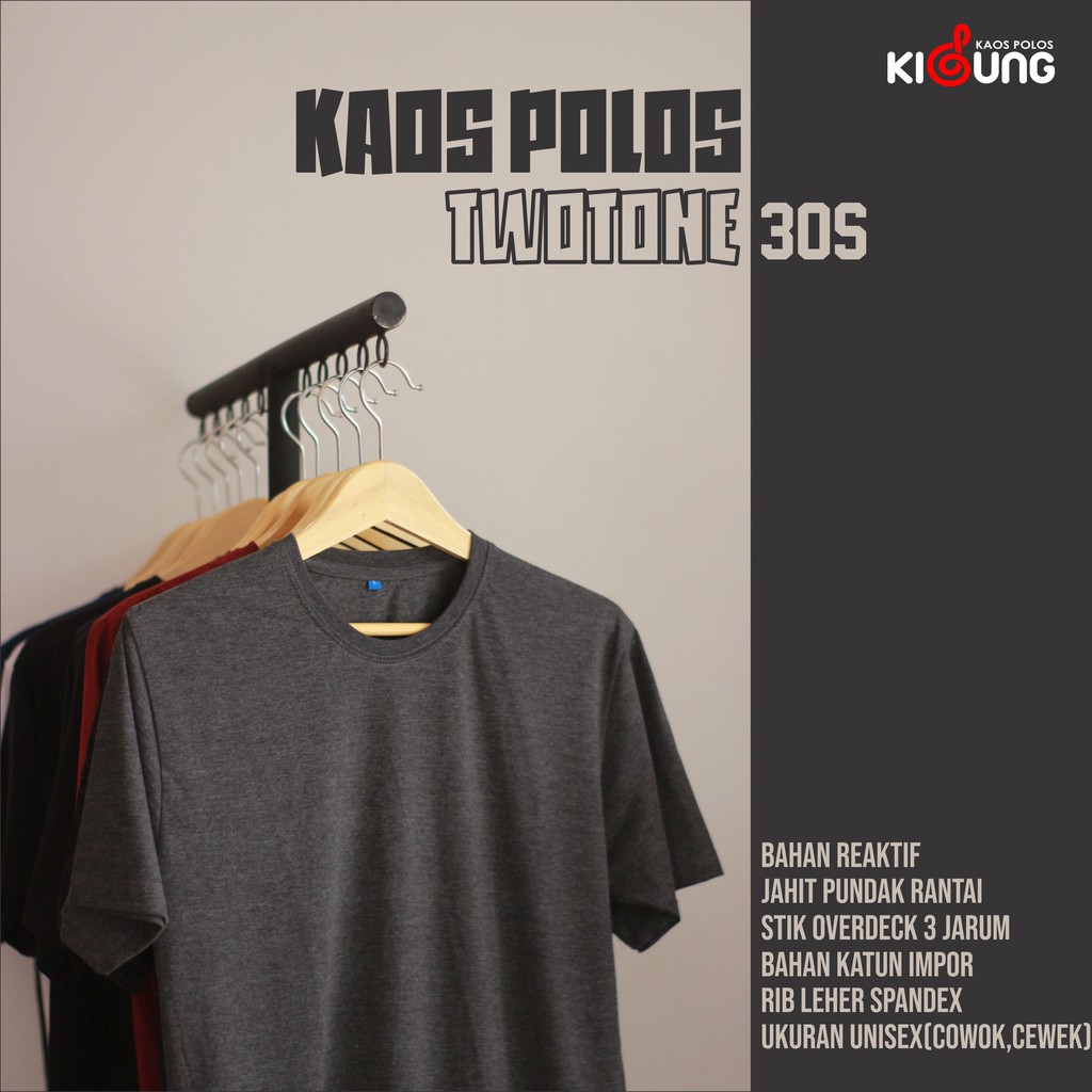 Kaos Polos Twotone Threetone Bahan Combed 30s Grosir Murah Shopee Indonesia