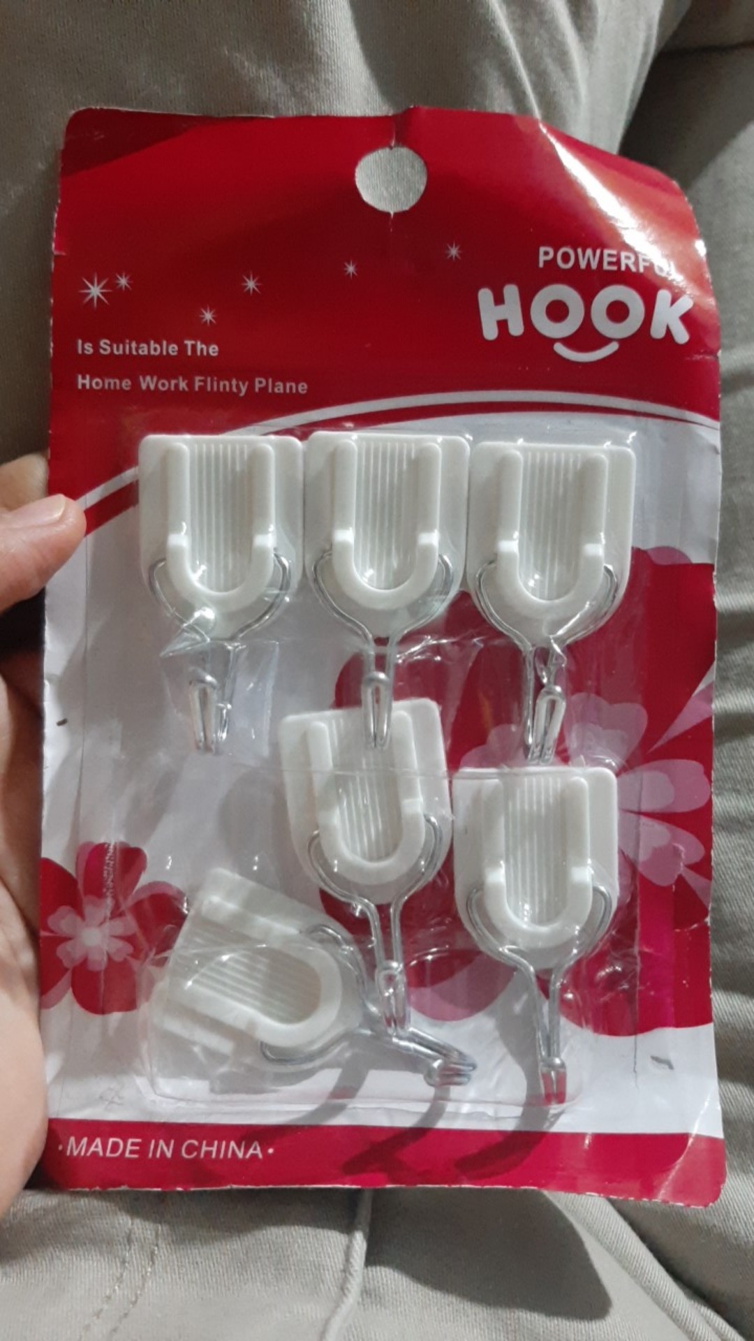 Gantungan Hook Isi 6 Pcs - Powerful Hook - Gantungan Tempel Serbaguna
