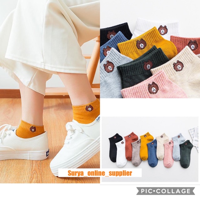  Kaos  kaki  unisex kaos  kaki  import kaos  kaki  line beruang 