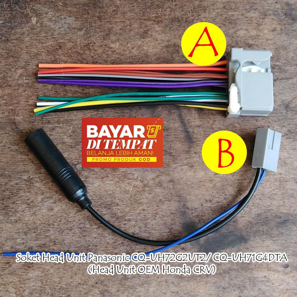 Kabel Soket Panasonic CQ-UH72G2UT2 /CQ-UH71G4DTA (Tape Mobil Original Honda CRV)
