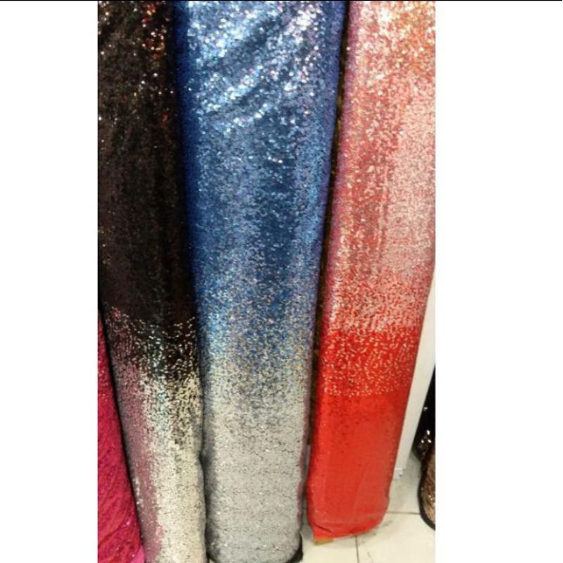 kain sequin gradasi | bahan tulle sequin gradasi | seribu payet