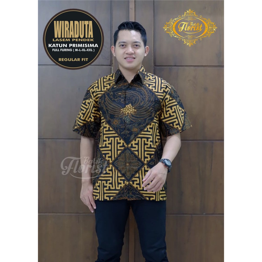 Kemeja Batik Wiraduta Lasem Lengan Pendek | Hem Batik