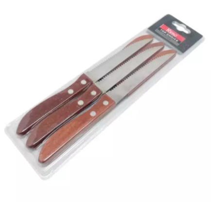 

PROMO Paket Pisau Makan Steak Gagang Kayu Knife Set 6 Pcs SK-6FS Reno MURAH