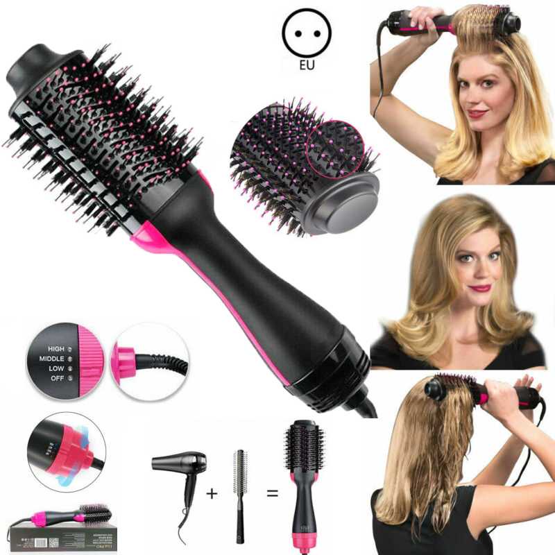 Sisir Roller Hair Dryer Rambut 2in1 Volumizer Curler Comb WB-336