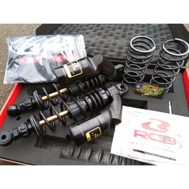 SHOCKBREAKER RCB V SERIES SHOK RCB PREMIUM BLACK AS GOLD FREE KAOS DAN PER SHOCK TABUNG RCB V SERIES