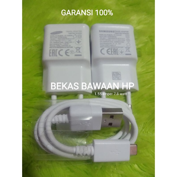 charger samsung cabutan hp original 100% (1.55 A) A01/A02/A03/ A7 2018 A6/A7/J8/ original bekas bawa