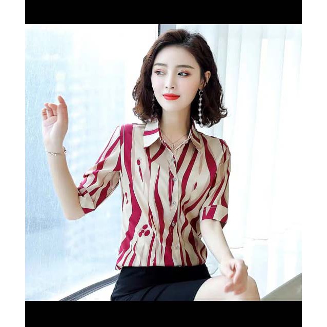CLEARANCE SALE / KEMEJA MONALISA MOTIF JANE SIZE L-XXXL/ JANE SHIRT