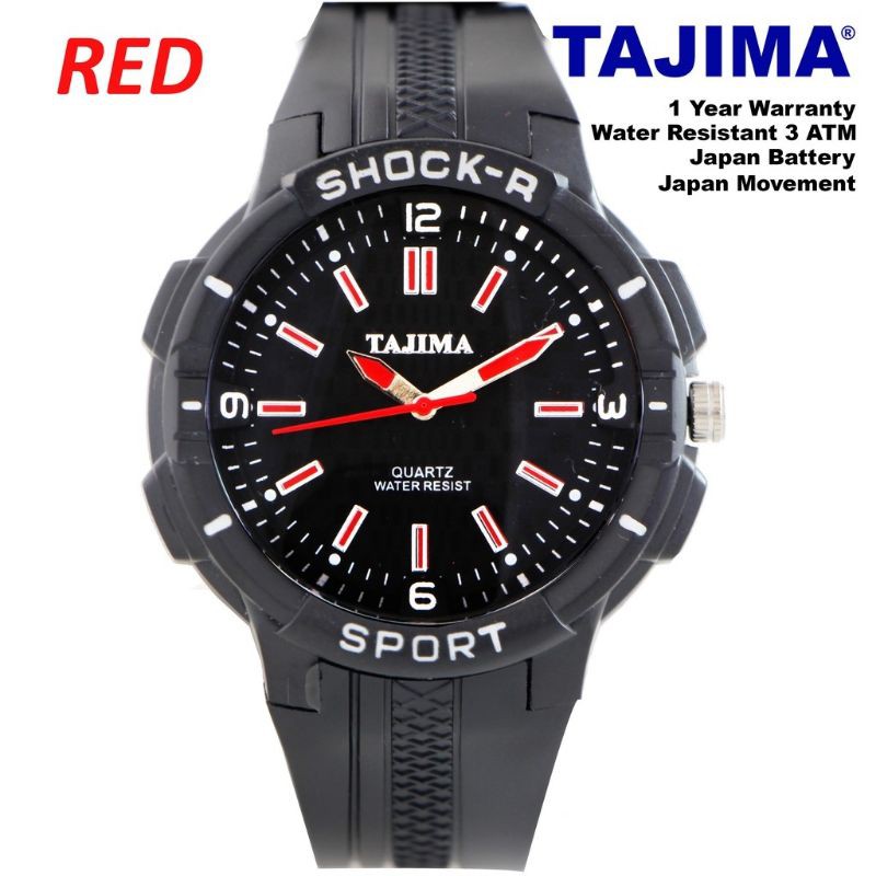 Tajima Analog 5027 - Jam Tangan Pria - Rubber - Garansi 1 tahun