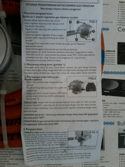 Regulator untuk kompor Azalea Delizia tecnogas Mivia Diamante