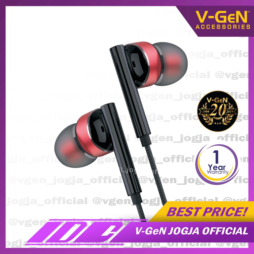 Handsfree V-GeN VEP1-23 Wired Earphone Headset Stereo Sound EXTRA BASS