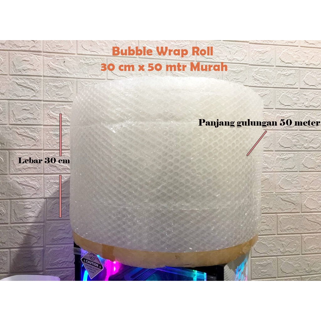 

Plastik Bubble Wrap Bening Panjang 50 Meter Murah Jember medium ( L 30cm x P 50m )