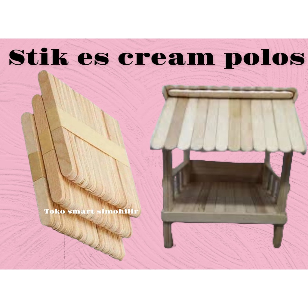 STIK ICE CREAM POLOS DAN WARNA