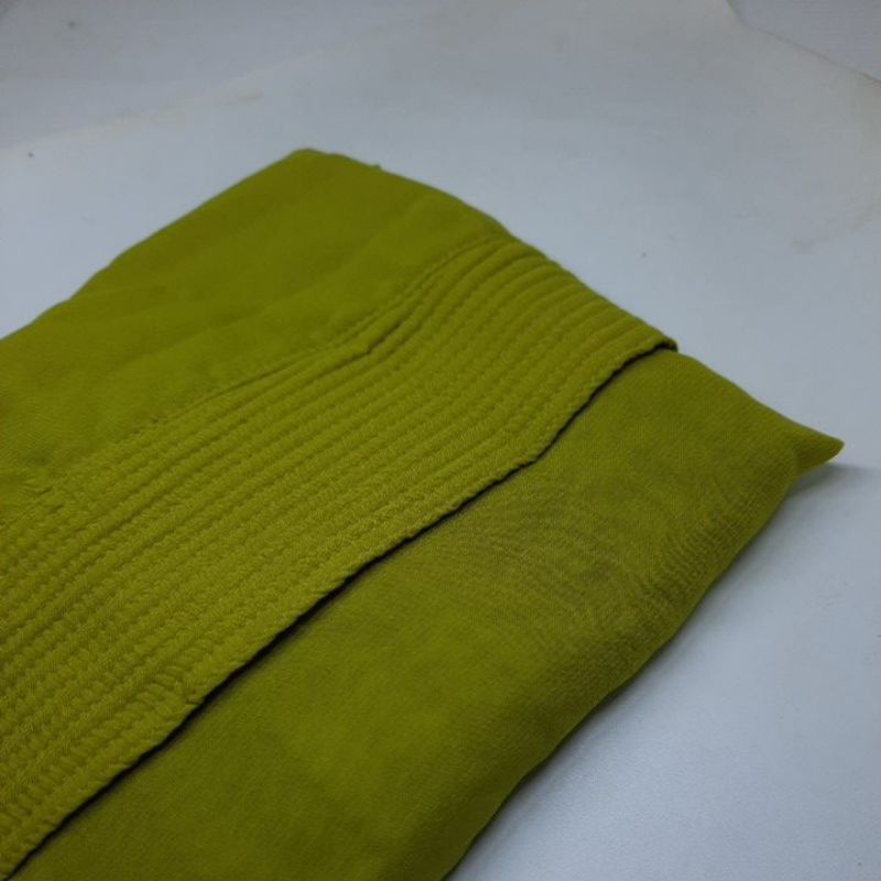 SALE Hijab Khimar livia alifa 2 layer oval / Jilbab 2 layer-Standar Lemon