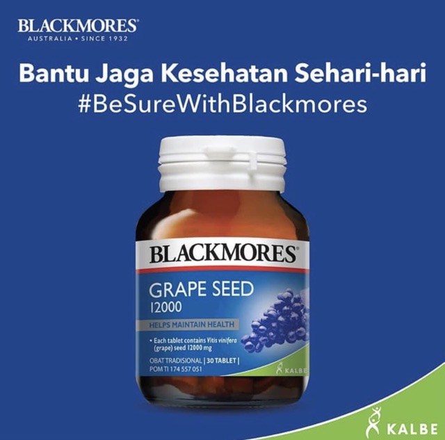 Blackmores grape seed 12000 isi 30 tablet ( antioxidant tinggi menjaga kesehatan tubuh )