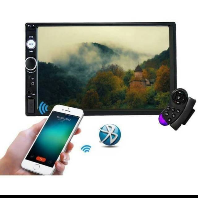 Head unit Double din mobil all fortuner witth miror android