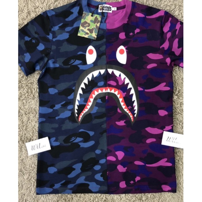 bape blue purple camo