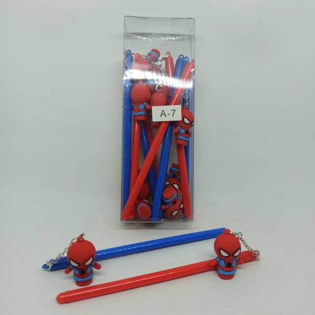 Pulpen karakter spiderman pake gantungan