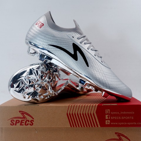 Sepatu Bola Specs Acc Lightspeed II FG Pluim SE Silver Black 100896 Original BNIB