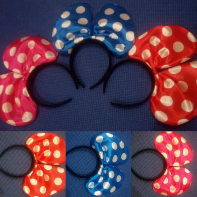 Bando pita jumbo polkadot minnie