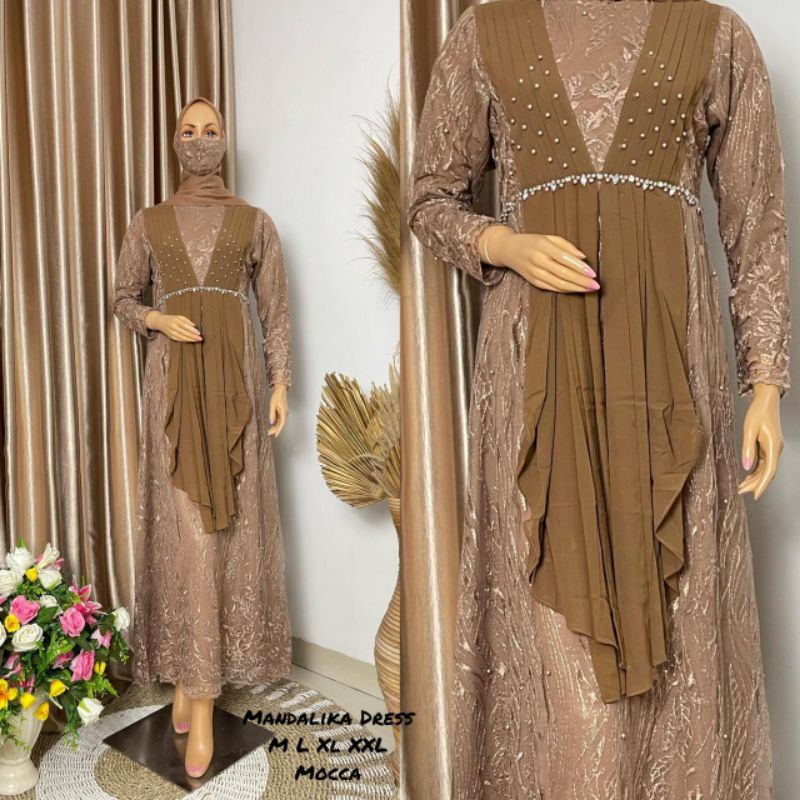 READY. MANDALIKA DRESS//GROSIR_KEBAYA_TANAH_ABANG