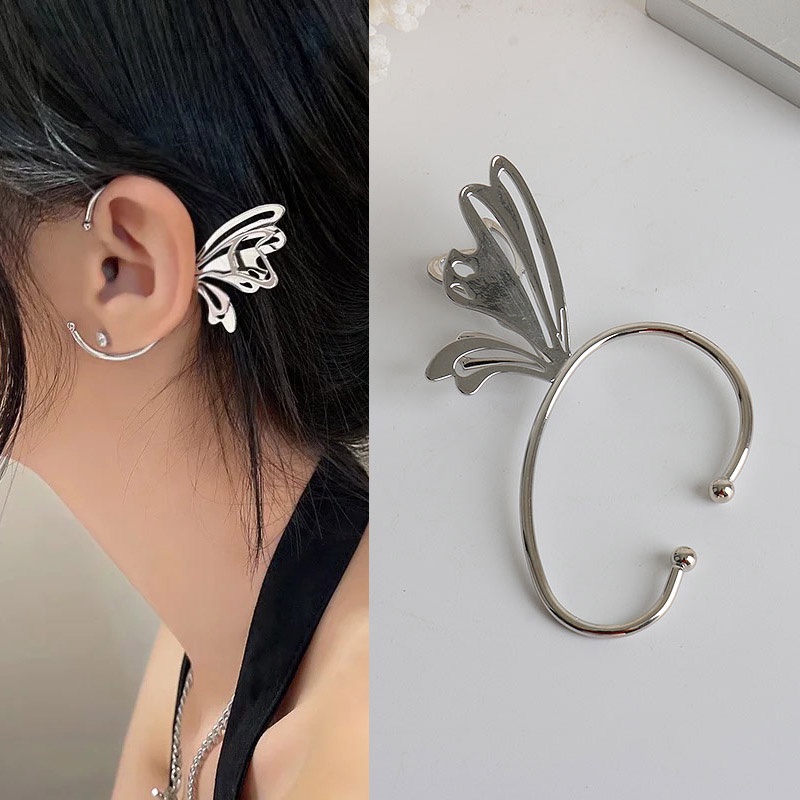 Anting Kait Bentuk Kupu-Kupu Bahan Metal