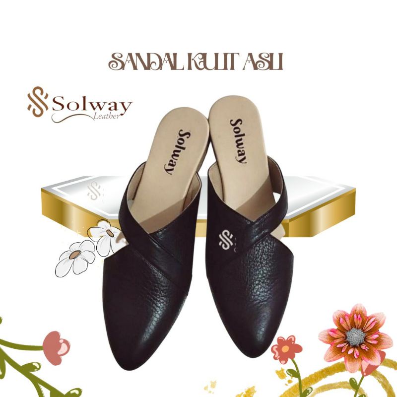 Sandal kulit wanita sandal kulit asli sandal sepatu kulit original SW 006