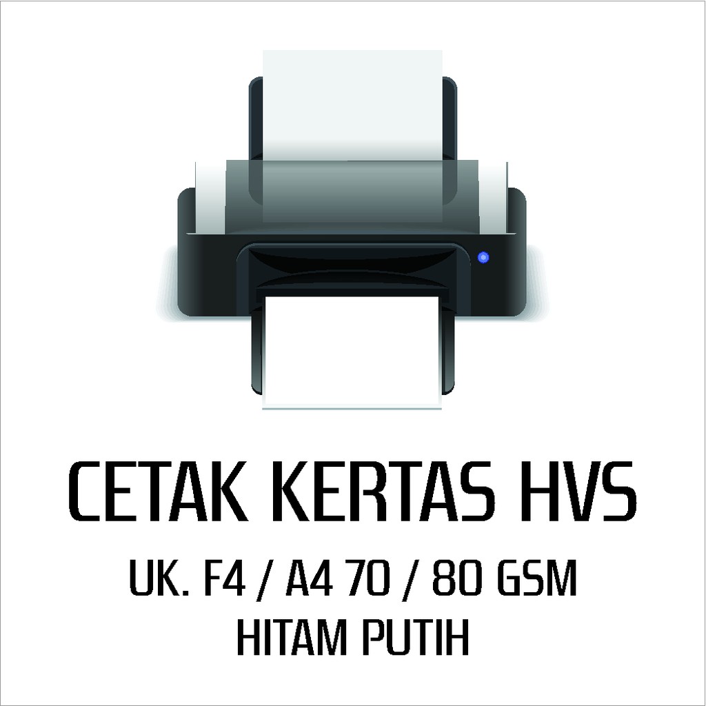 

Print Cetak HVS F4 70 GSM / A4 80 GSM Hitam Putih