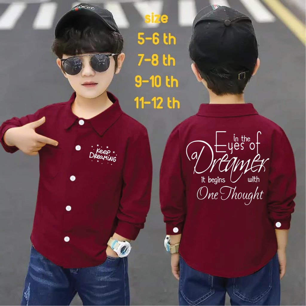 Kemeja anak begins / kemeja anak laki laki / kemeja kondangan anak laki laki / kemeja anak 10 tahun
