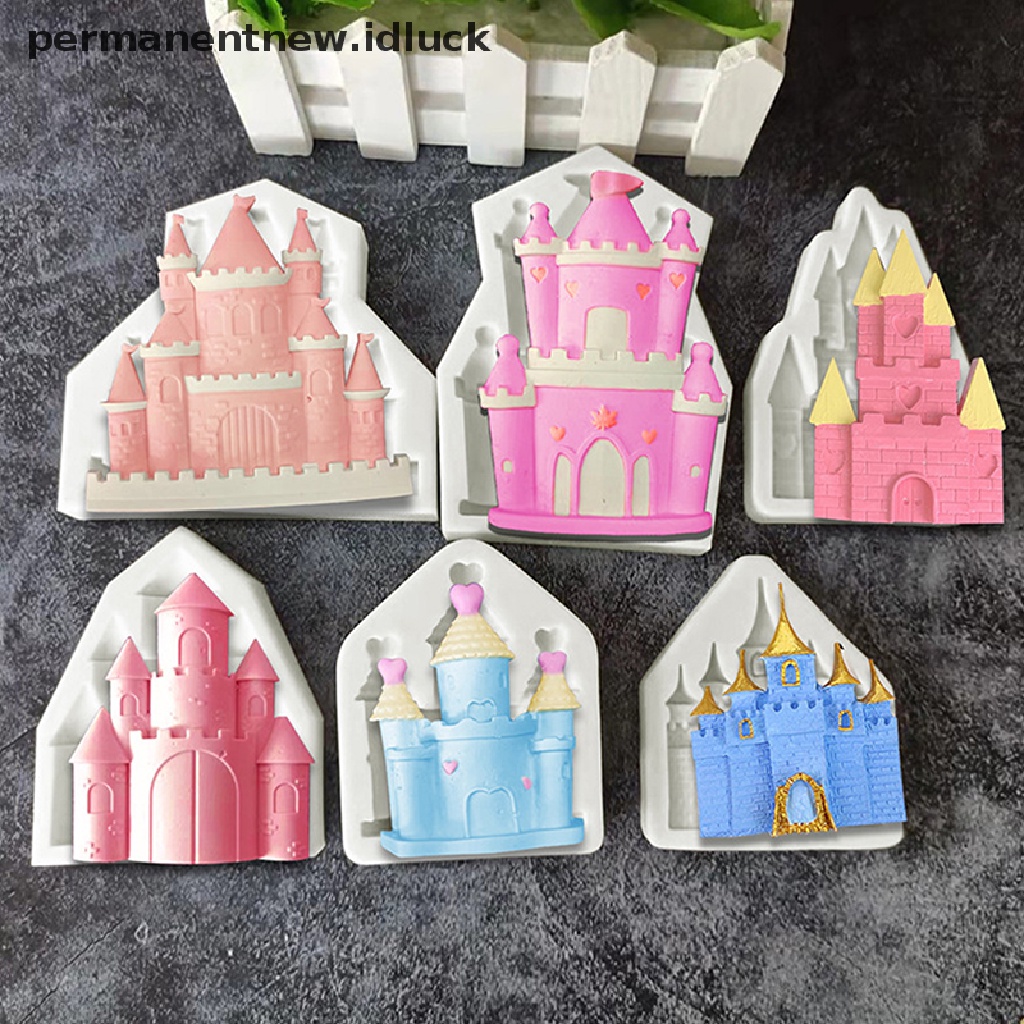 1 Pc Cetakan Fondant Bentuk Kastil Natal Bahan Silikon Resin Epoksi UV