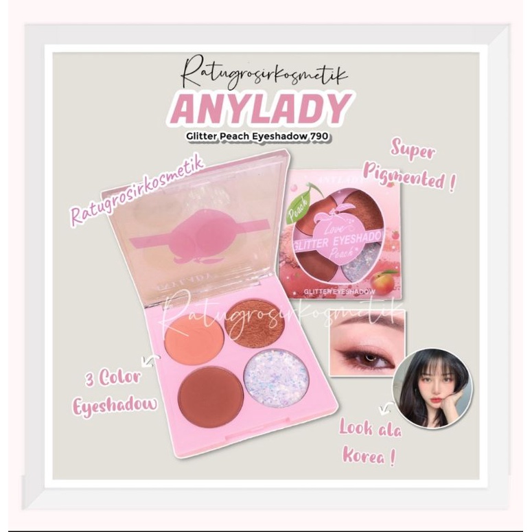 PROMO!!!EYESHADOW LOVE GLITTER PEACH ANYLADY NO.790