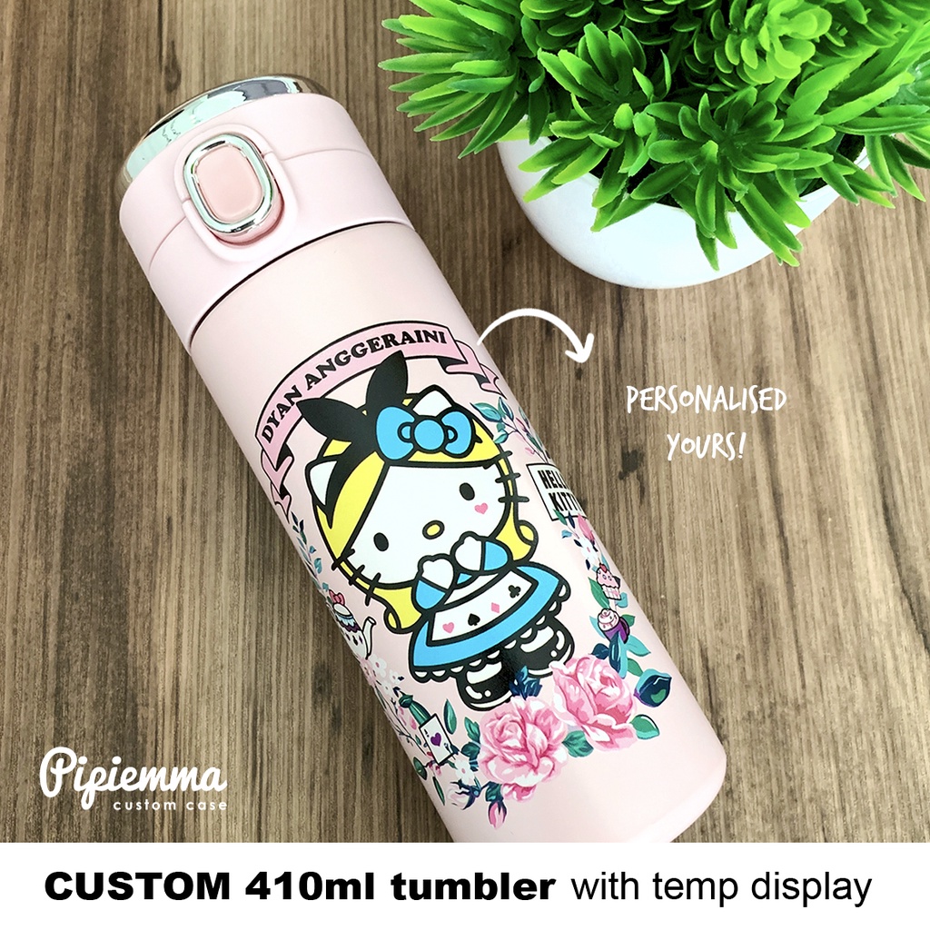 Tumbler Custom Termos kecil mini Doff Display Suhu Custom Nama Premium Botol Minum cute kado anak cewek bayi lahiran