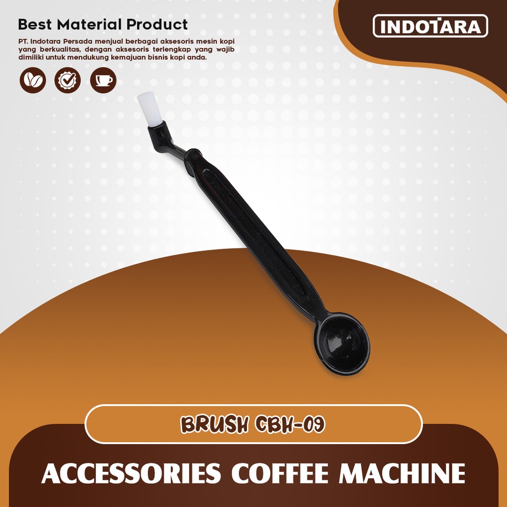 Sikat Mesin Kopi / Group Head Brush With Spoon - CBH09