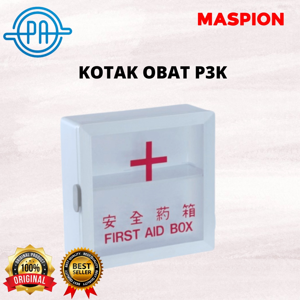 KOTAK OBAT P3K FIRST AID BOX MASPION / KOTAK OBAT/ PENYIMPANAN OBAT 2 SEKAT