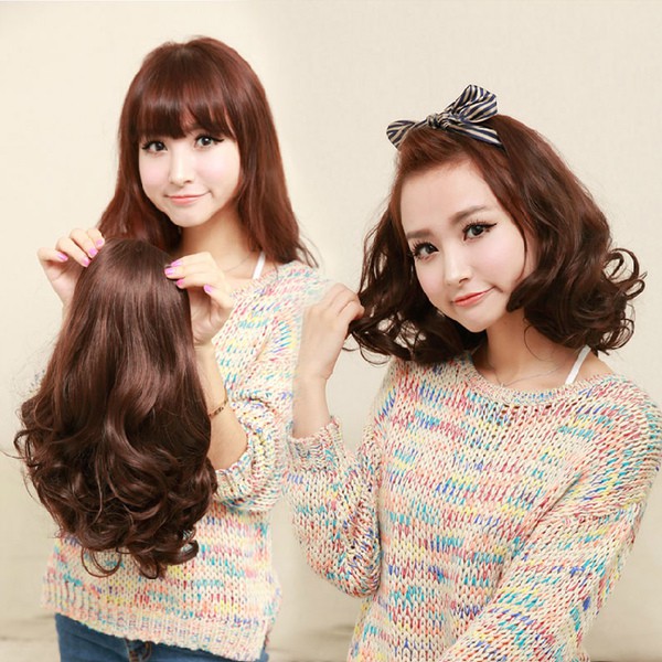 halfwig curly pendek 45cm