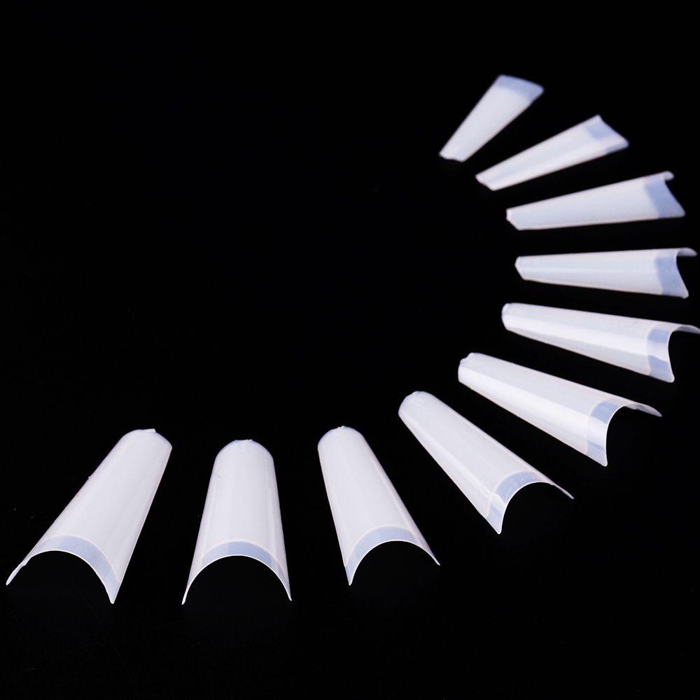 Mxbeauty Kuku Palsu Transparan 100pcs Artificial Half Cover Manicure Acrylic Nail Art Tips