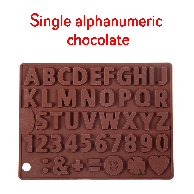 [Silicone Alphanumeric Chocolate Mold] [Confectionery &amp; Biscuits  Making Molds] [Wedding, Parties and DIY Handmade Baking Tools] [Cake Decoration]