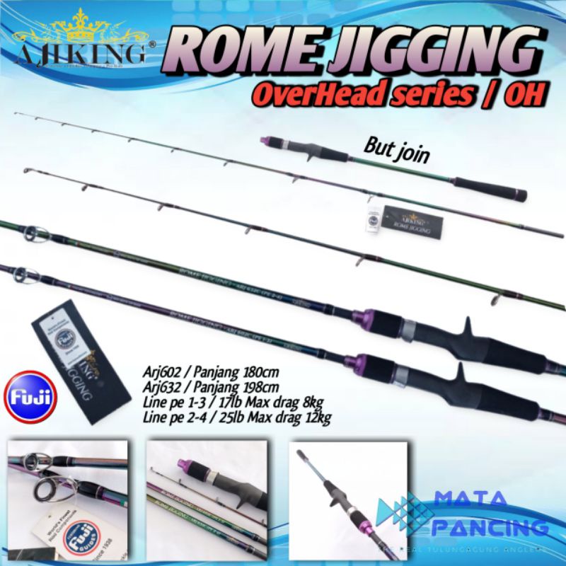 Joran jigging ajiking rome jigging arj-602 arj-632 over head