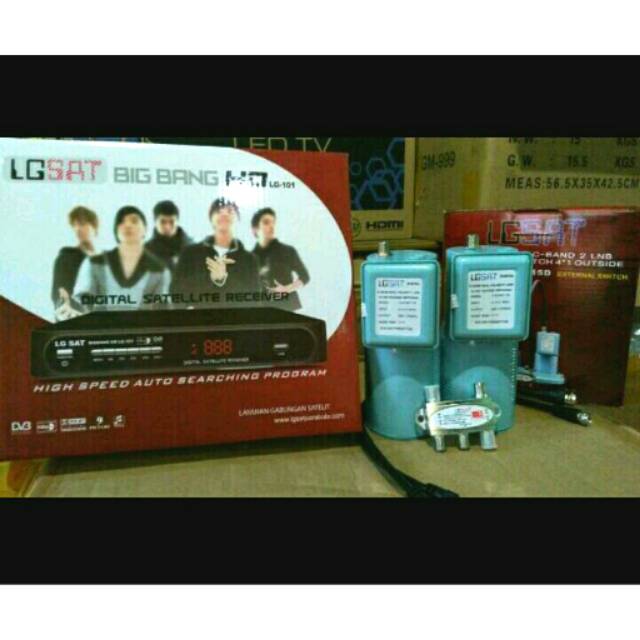 RECEIVER LGSAT BIGBANG HD +PLUS LNB 2in1 sepaket