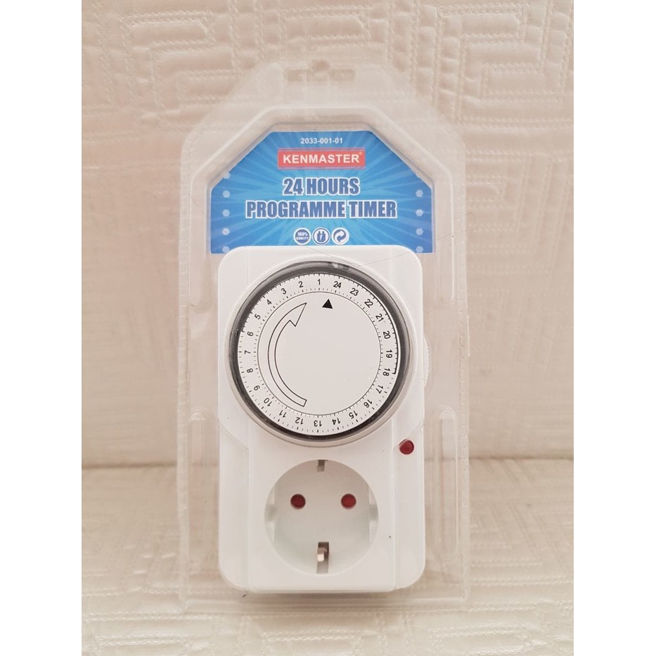 Stop Kontak Timer Analog / Manual 24 Jam Merk Kenmaster