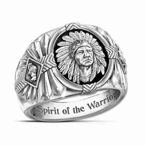 Cincin titanium, Cincin polesan, Prajurit gaya etnik perhiasan indian,  Mens Viking cincin bante