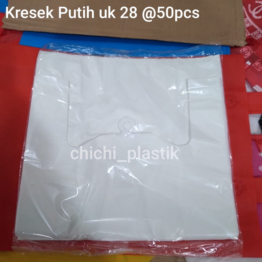 kresek putih uk 28 / kresek putih polos 28 kresek hajatan