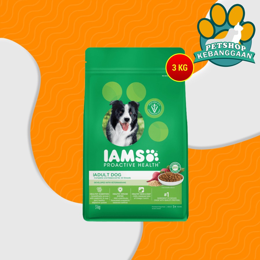 Iams Adult Dog Food Makanan Anjing Dewasa 3 KG