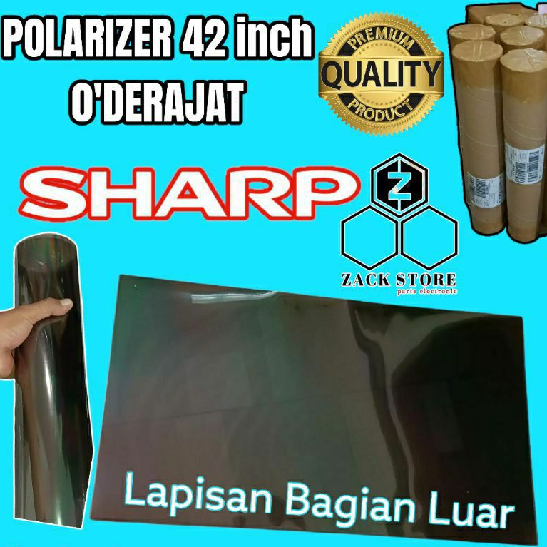 POLARIS TV LED SHARP AQUOS 42 INCH 0 DERAJAT LAPISAN BAGIAN LUAR TV LED LCD POLARISER POLARIZER TV S