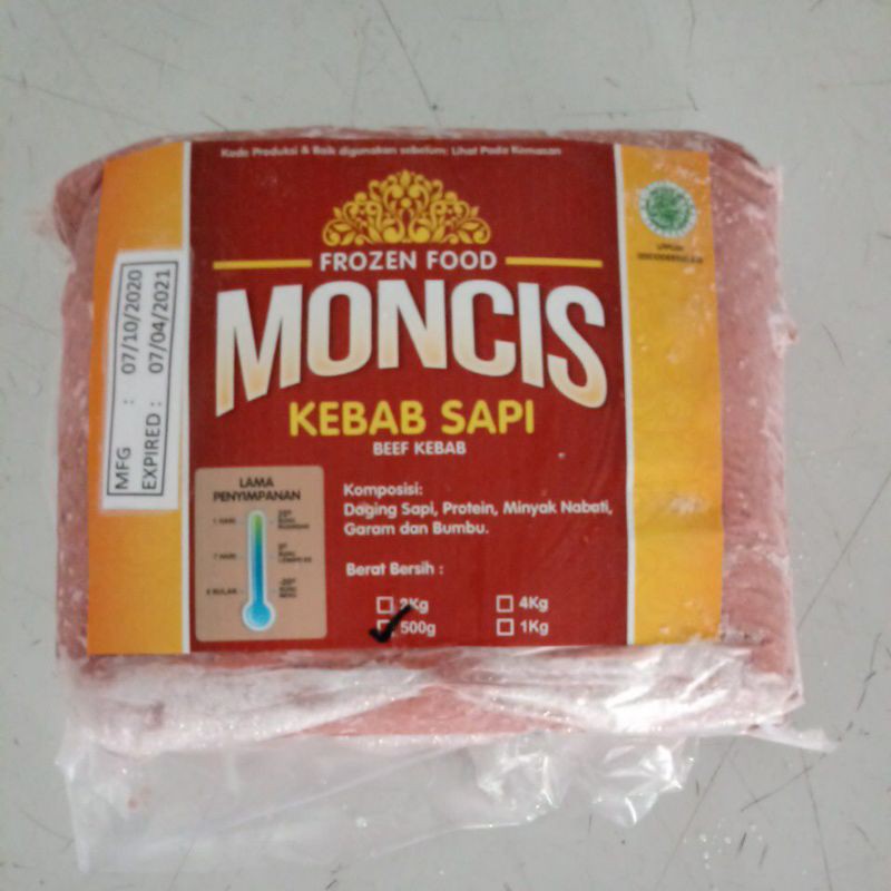 

Daging kebab sapi 500g