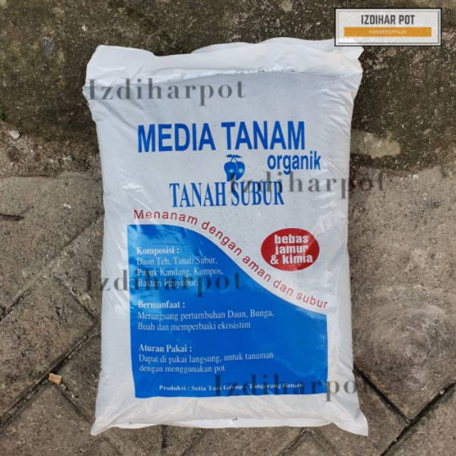 MEDIA TANAM ORGANIK TANAH SUBUR BIRU KEMASAN PABRIK SIAP PAKAI UNTUK TANAMAN - TANAH SUBUR BIRU